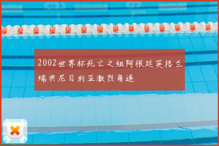 2002世界杯死亡之组阿根廷英格兰瑞典尼日利亚激烈角逐